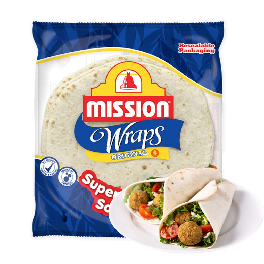 แผ่นแป้งตอร์ติญ่า ออริจินอล Mission Tortilla Wrap Original ขนาด 8" 360 g. (05-8596)