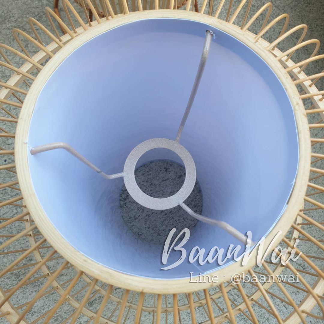 โคมไฟไม้ไผ่ รุ่นทรงรี ขนาด 30*40 cm