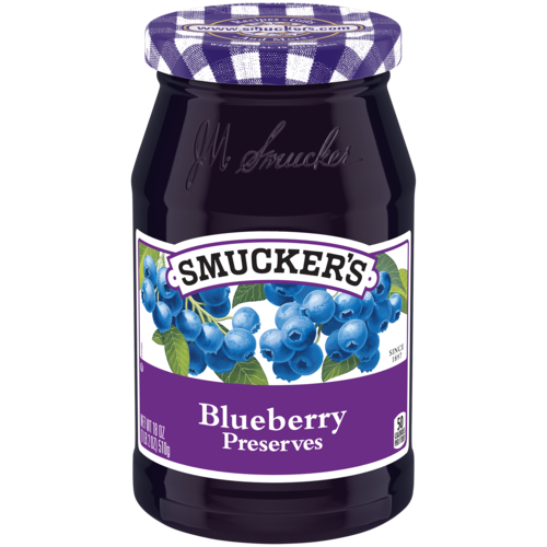 Smucker's Blueberry Preserved สมัคเกอร์แยมบลูเบอรี่ 340 g. (05-8183)