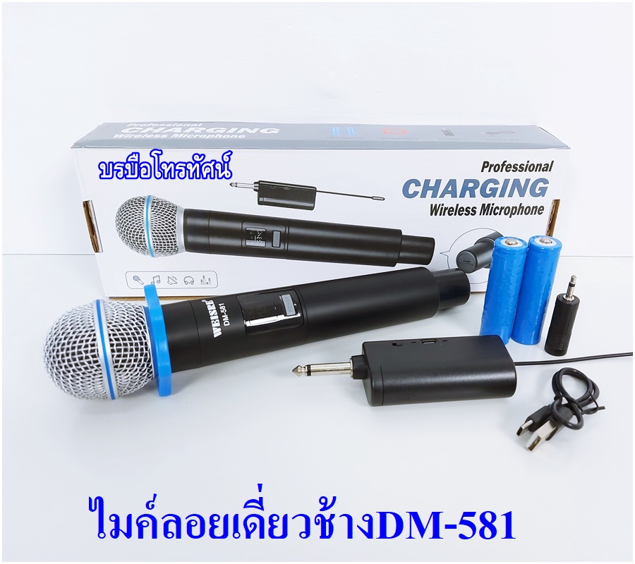 ไมค์ลอยคู่ UHF ไมโครโฟนไร้สายและกระเป๋าใส่ไมค์
