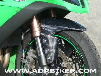 บังโคลนหน้าคาร์บอนเคฟล่า Clever Wolf สำหรับ ZX10R ปี 2011-2014