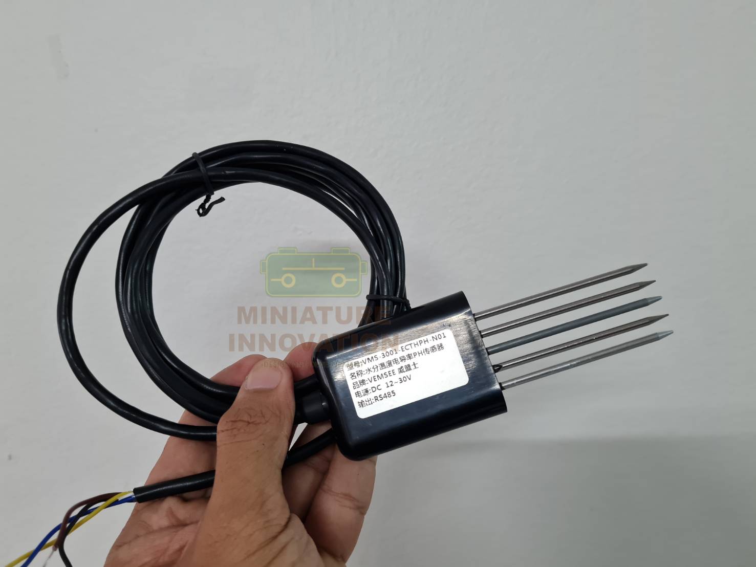 EC Temperature Humidity PH Sensor RS485 Output เซนเซอร์วัดค่า EC อุณหภูมิ ความชื้น กรดด่าง ของดิน โดยสื่อสารแบบ RS485