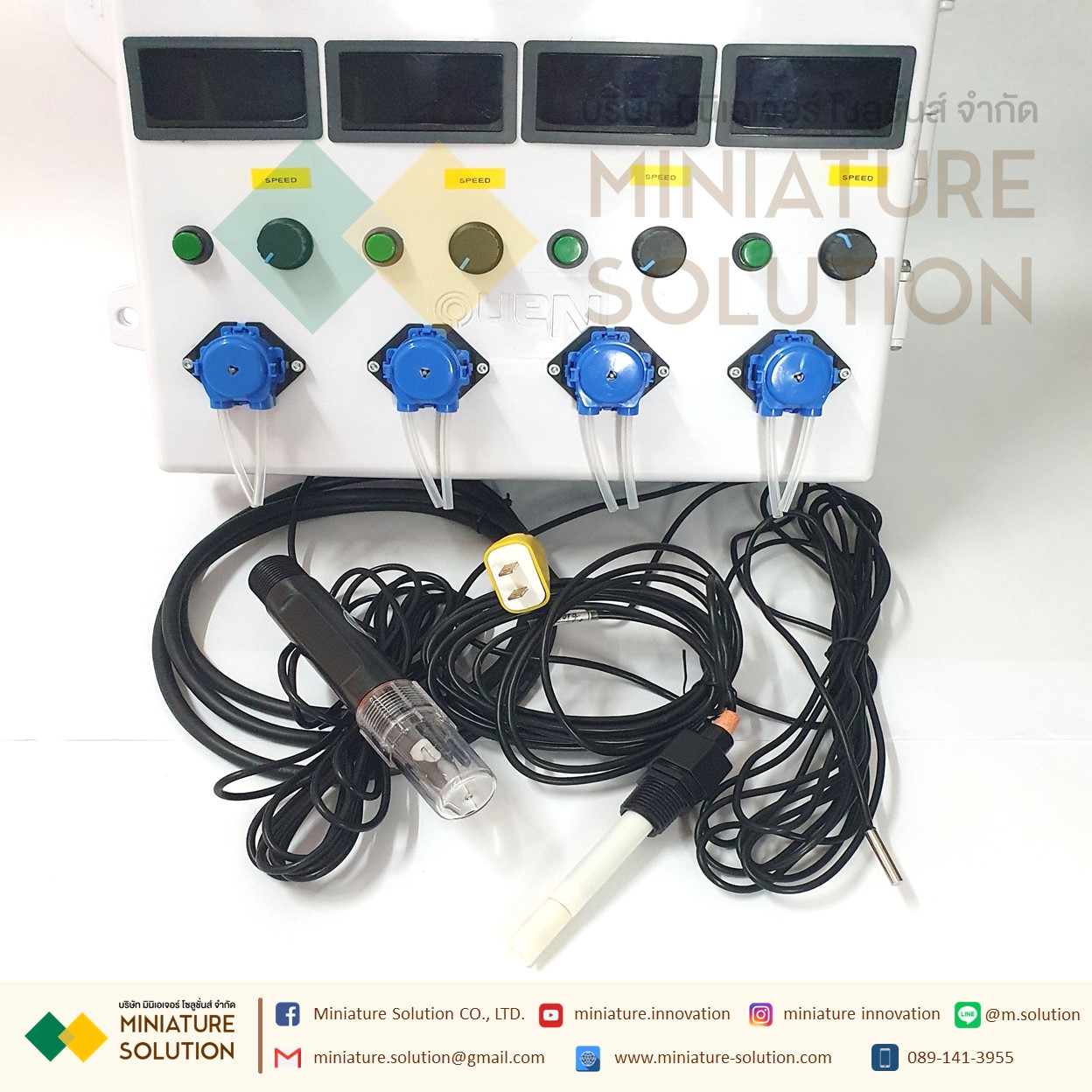 ตู้ระบบควบคุมปุ๋ย ปรับค่าสารอาหาร EC ปรับค่าเป็นกรดด่าง PH อัตโนมัติโดยใช้เซนเซอร์ในการตัดสินใจ สำหรับกัญชา ผักไฮโดรโปนิกส์ อัตโนมัติเกรดอุตสาหกรรม Auto Feed Hydropo ปั๊ม Feed 4 ตัว