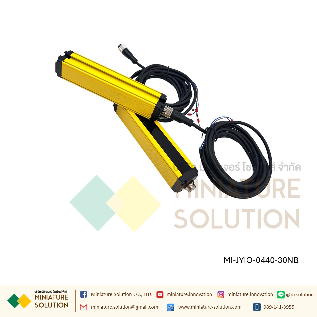 ม่านแสงนิรภัย Sensor Switch Safety Grating Security Device DC24V ระยะ 3 เมตร ลำแสง 4/6/10/12 ระยะห่าง 40 มม.