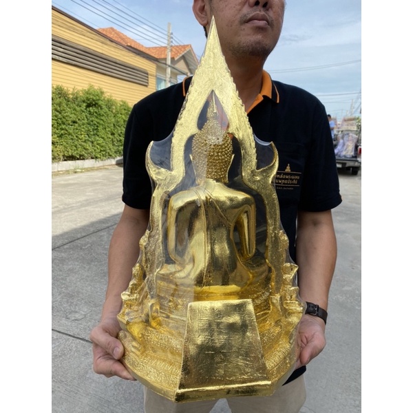 พระพุทธชินราช ปิดทองเคองค์ใหญ่ สูง23นิ้ว กว้าง15นิ้ว