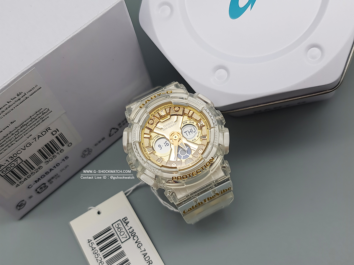 CASIO BABY-G นาฬิกาข้อมือ นาฬิกากันน้ำ นาฬิกาของแท้ ประกันศูนย์ CMG 1 ปี รุ่น BA-130CVG-7A