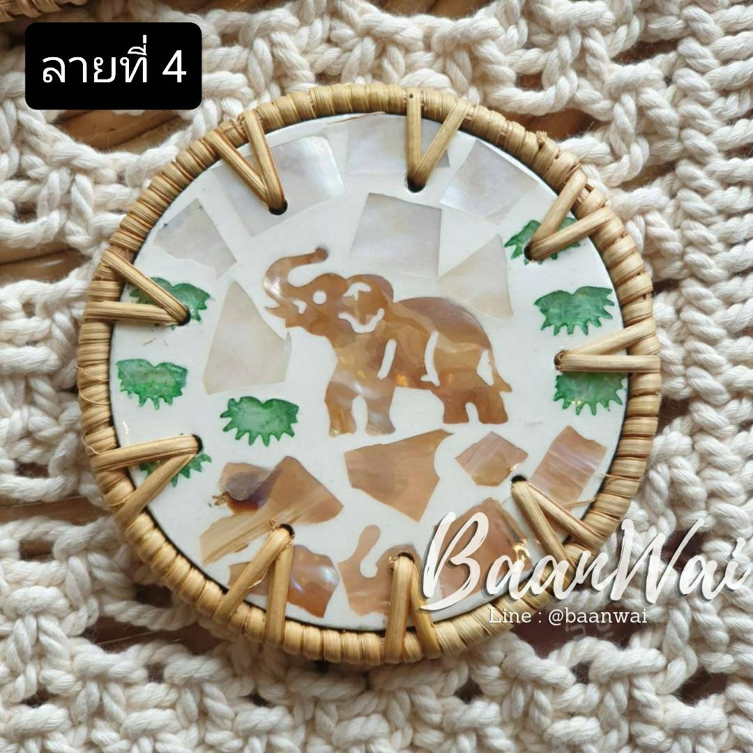 แผ่นรองจานเปลือกหอยมุก