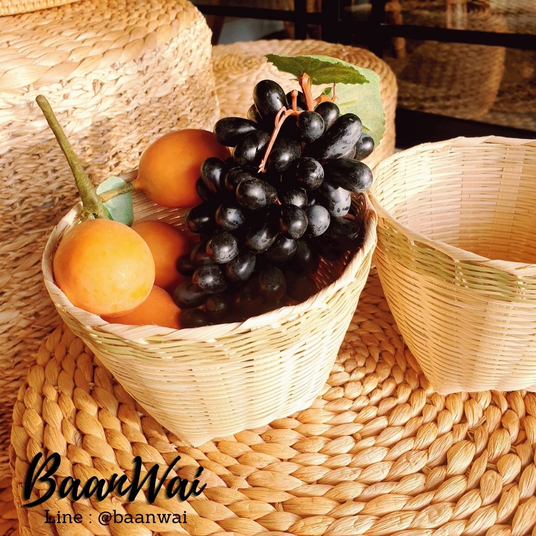 ตะกร้าไม้ไผ่สาน ตะกร้าอเนกประสงค์