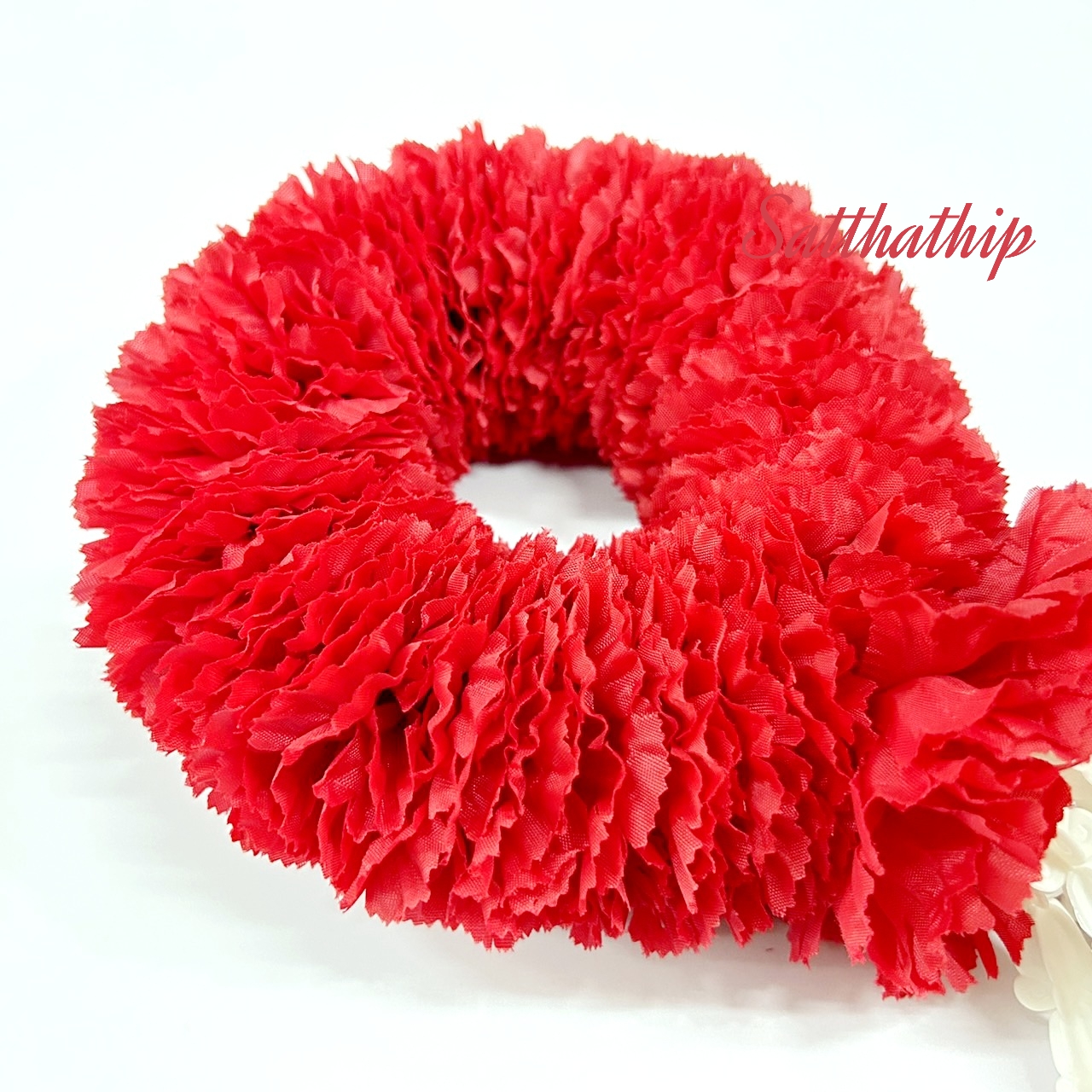 พวงมาลัยผ้า - พวงมาลัยดอกดาวเรืองผ้า - พวงมาลัยดอกดาวเรือง ประดิษฐ์ - พวงมาลัยถวายศาลพระภูมิ