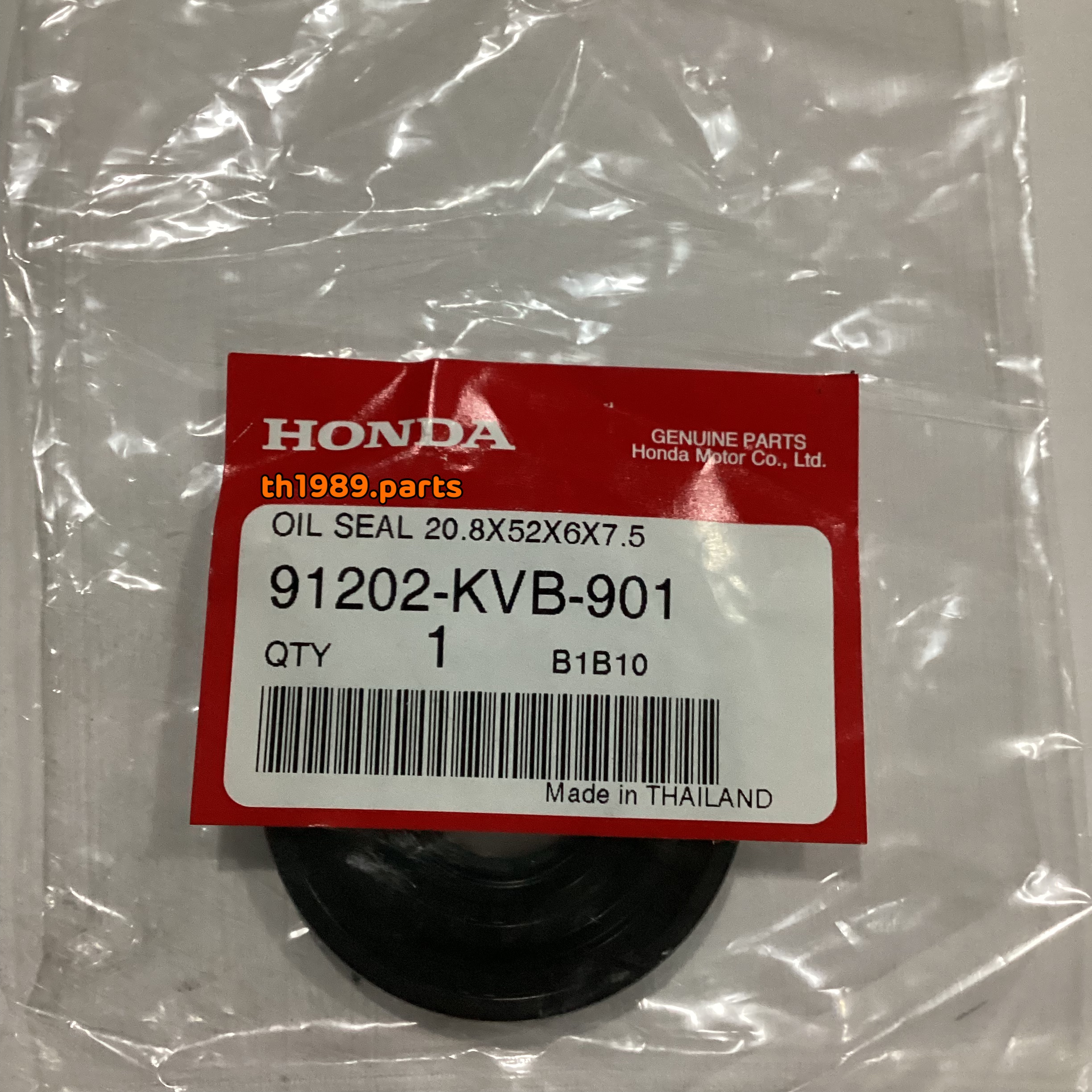 91202-KVB-901 ซีลกันน้ำมัน 20.8x52x6x7.5 SCOOPY-i 2010-2013 , ZOOMER-X อะไหล่แท้ HONDA
