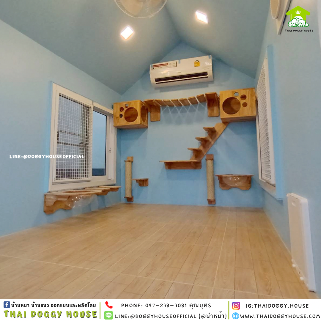 บ้านแมว รองรับการติดแอร์ แบบบ้าน 𝑵𝒐𝒓𝒅𝒊𝒄 𝒔𝒕𝒚𝒍𝒆