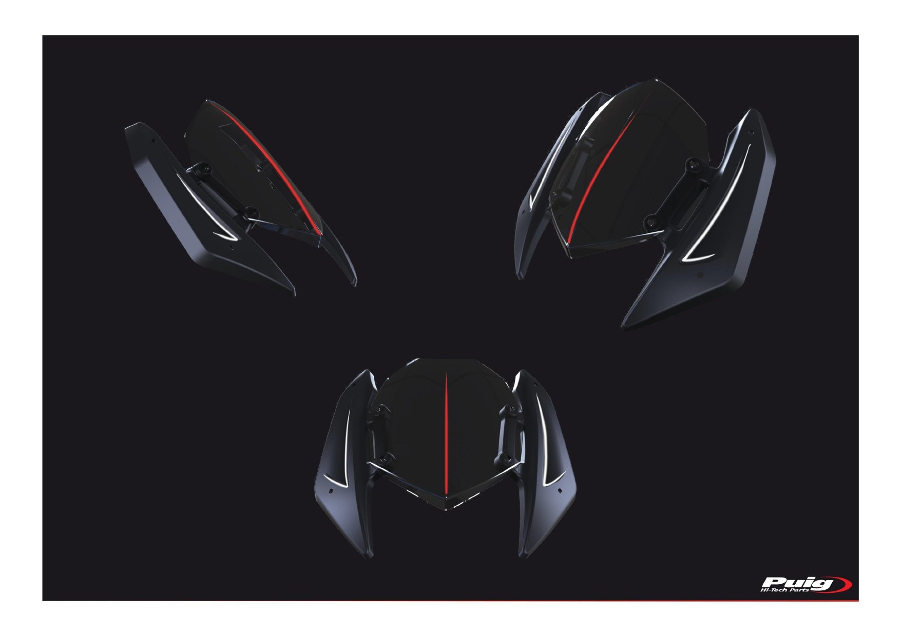 ชิวหน้า Puig ทรง super sport สำหรับ Tmax 560, 530 ปี 2017--2021