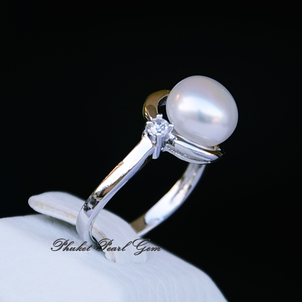 Heart Pearl Silver Ring