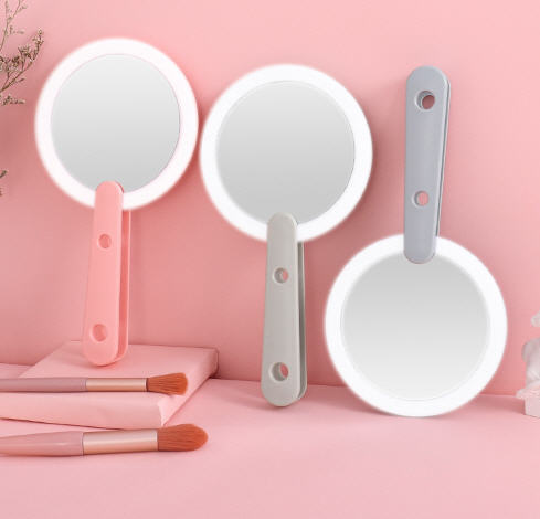 กระจกพกพา,กระจกพกพาพร้อมไฟLED,กระจกไฟLED