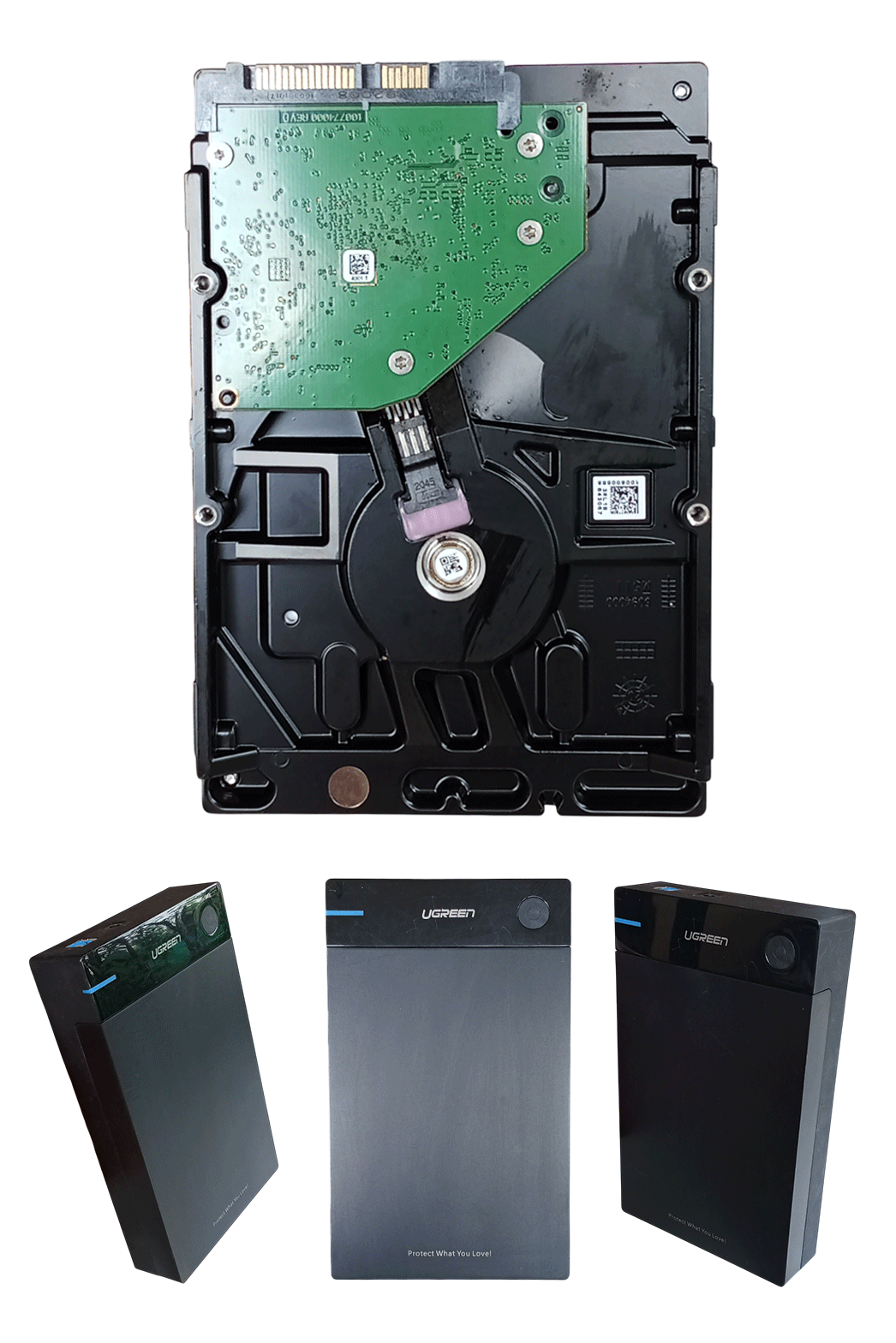 🔥 จัดเต็ม! HARD DISK PC 1 TB SEAGATE BARRACUDA + UGREEN กล่องใส่ฮาร์ดดิส External Hard Drive 3.5" USB3.0 to SATA BOX 🔥