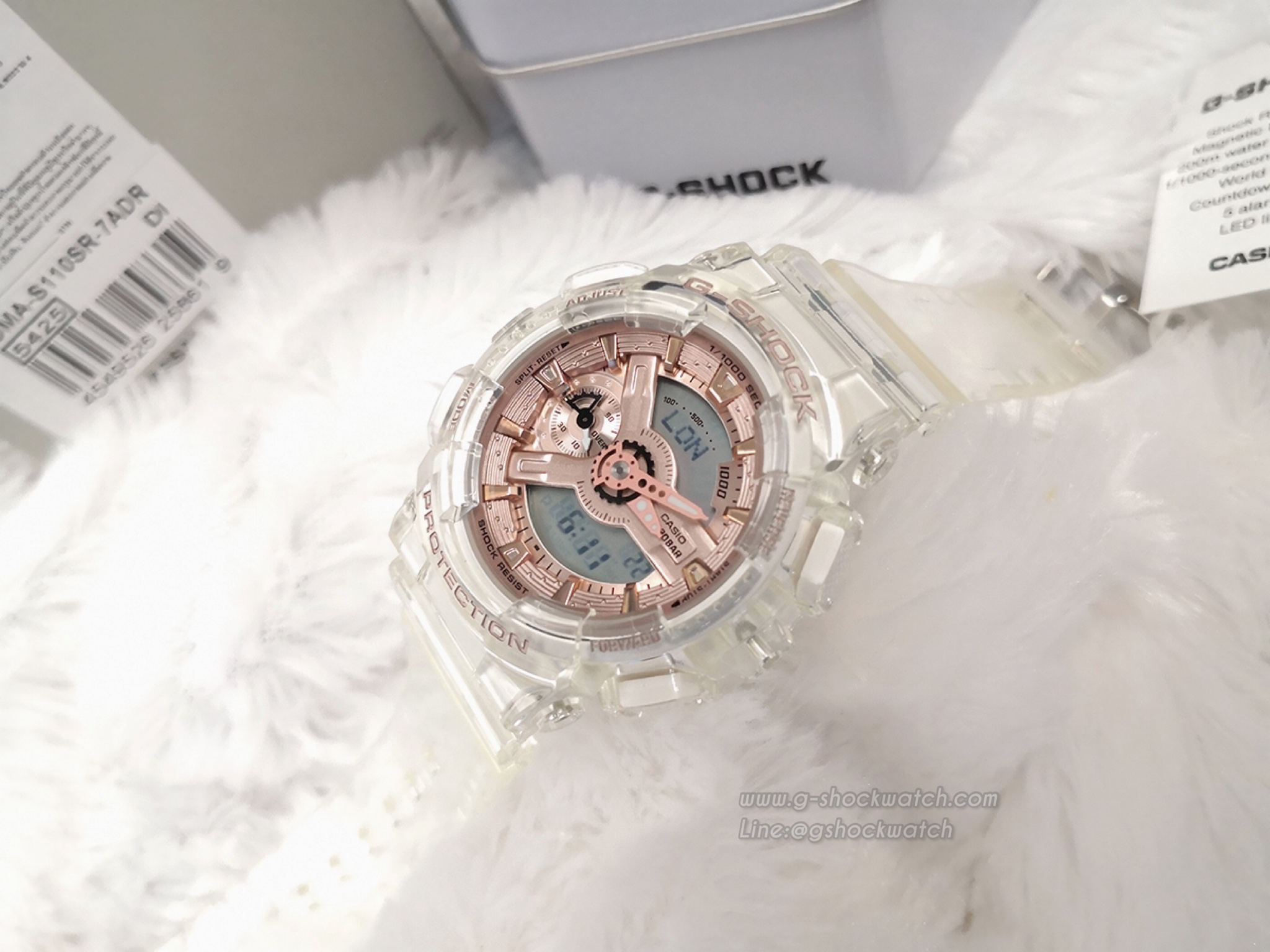 CASIO G-SHOCK นาฬิกาข้อมือ นาฬิกากันน้ำ นาฬิกาของแท้ ประกันศูนย์ CMG 1 ปี รุ่น GMA-S110SR-7A
