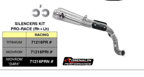 ท่อ Arrow Pro race GP ออกคู่ Half system สำหรับ KTM Duke 790 , Duke 890 R (For Exhibition only)