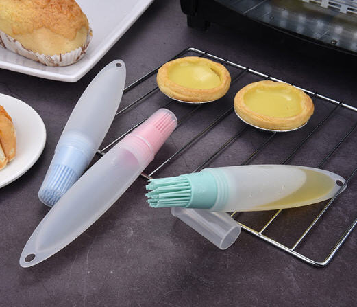 แปรงซิลิโคน,ขวดใส่น้ำมันพร้อมแปรง