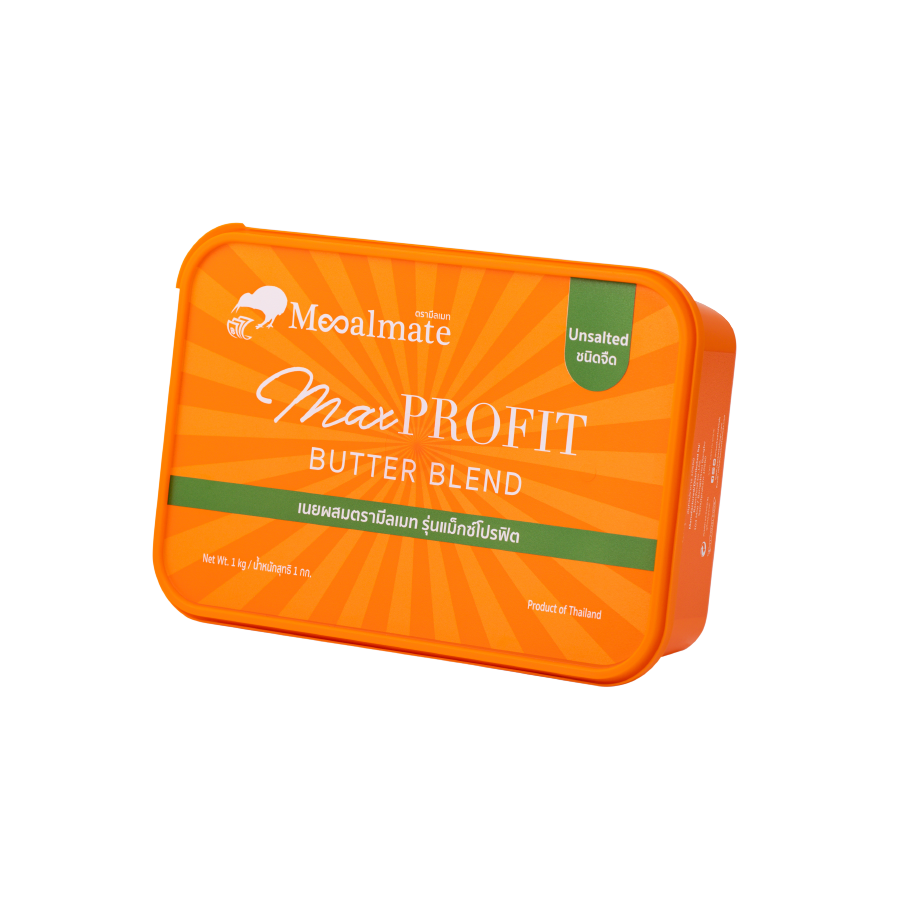 เนยสด มีลเมท Max Profit ชนิดจืด 1กก. Mealmate Max Profit Butter Blend Unsalted 1 Kg. (02-8065)(สินค้าแช่เย็น)