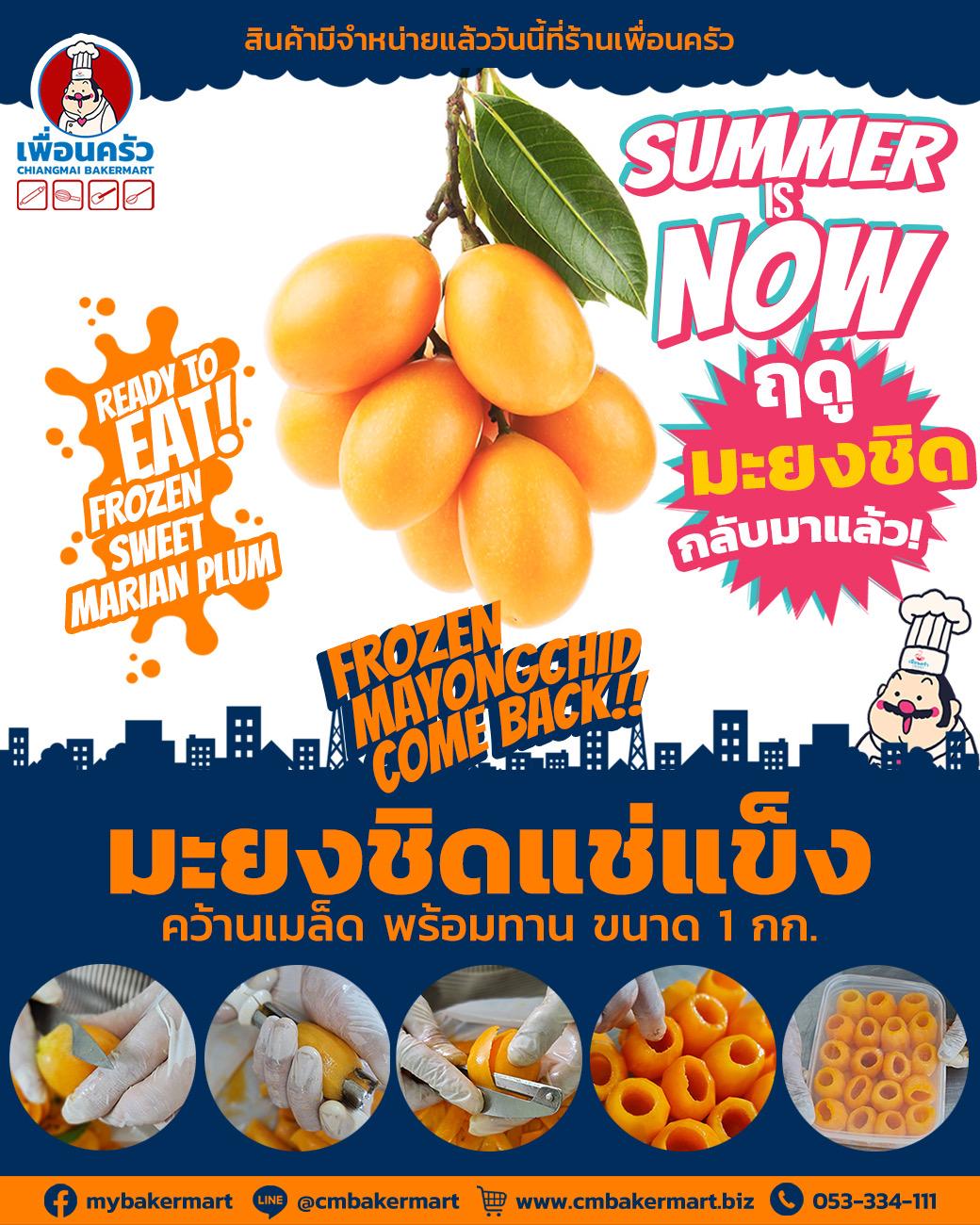 มะยงชิดแช่แข็ง 1 กิโลกรัม Frozen Marian Plum 1 kg. (สินค้าแช่แข็ง)(08-7422)