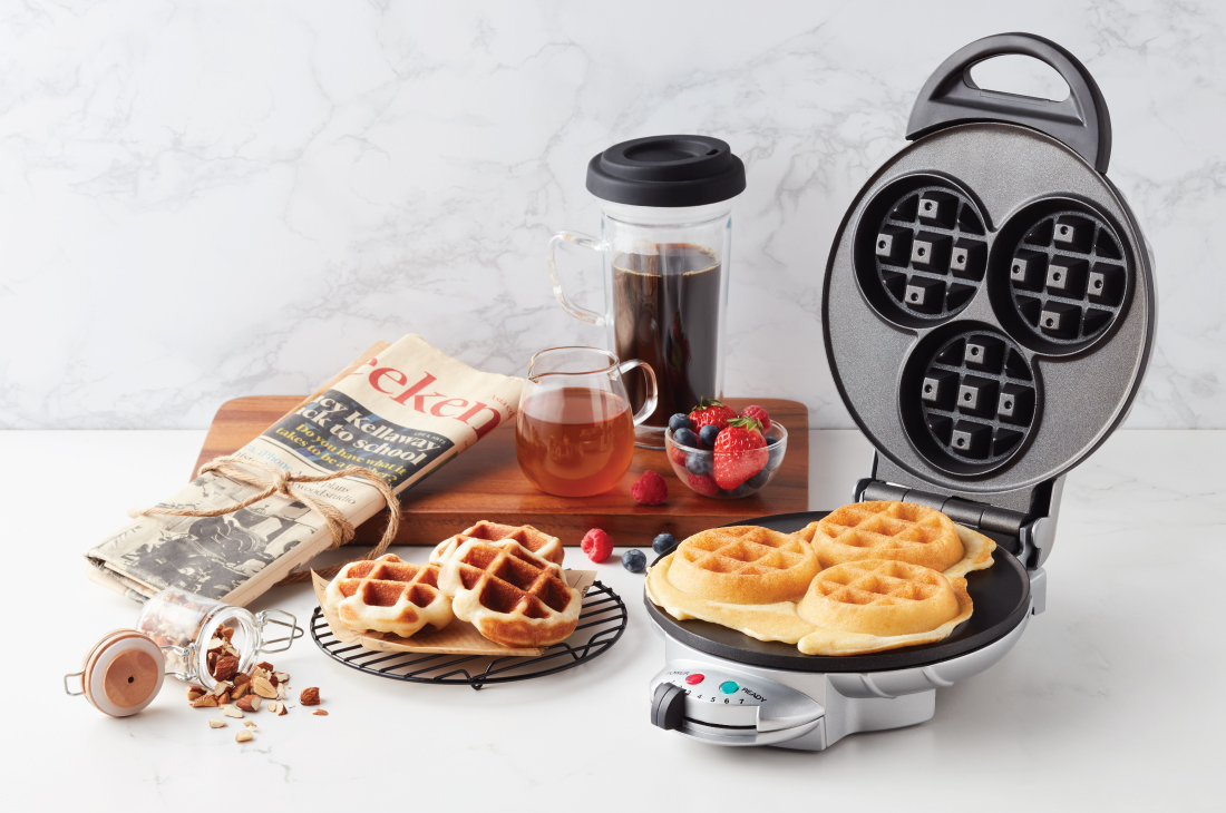 เครื่องทำวอฟเฟิลมินิ 3 ช่อง HOMEMATE HOM-115B1 (15-0010)