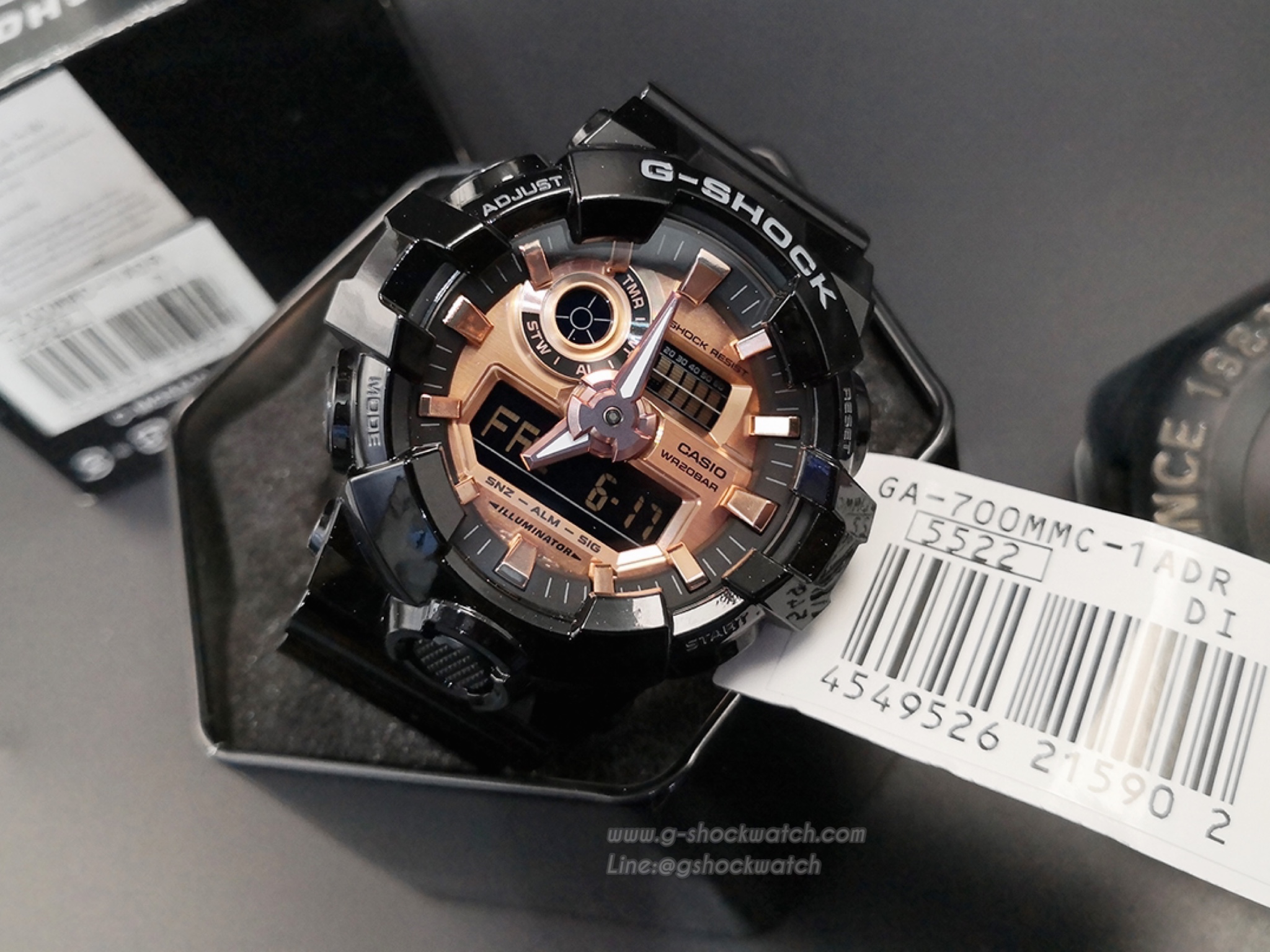 CASIO G-SHOCK นาฬิกาข้อมือ นาฬิกากันน้ำ นาฬิกาของแท้ ประกันศูนย์ CMG 1 ปี รุ่น GA-700MMC-1A