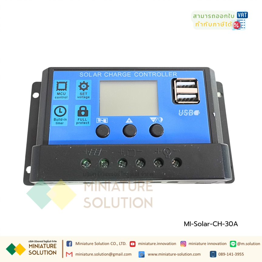 Solar charger (โซล่า ชาร์จเจอร์) PWM (30A 12V/24V 30A 12V/24V)(40A 12V/24V 40A 12V/24V) [with current] suitable for lead-acid batteries