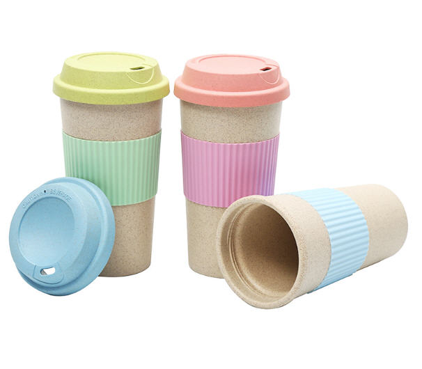 แก้วกาแฟ,แก้วพลาสติกฟางข้าวสาลี,แก้วกาแฟสองชั้น,แก้วกาแฟฟางข้าวสาลี,480ml