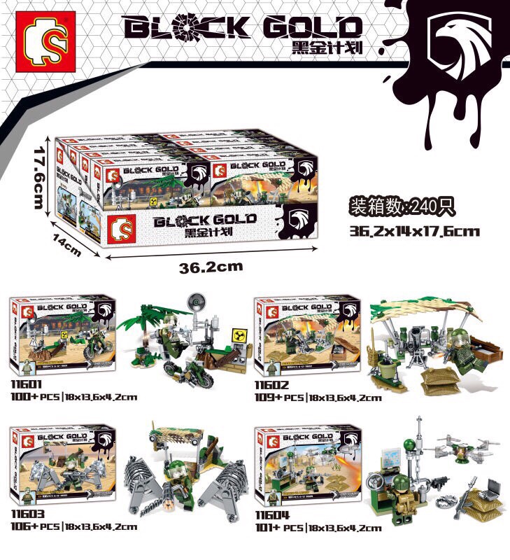 เลโก้จีน Sembo.11601-11604 ชุด Block Gold