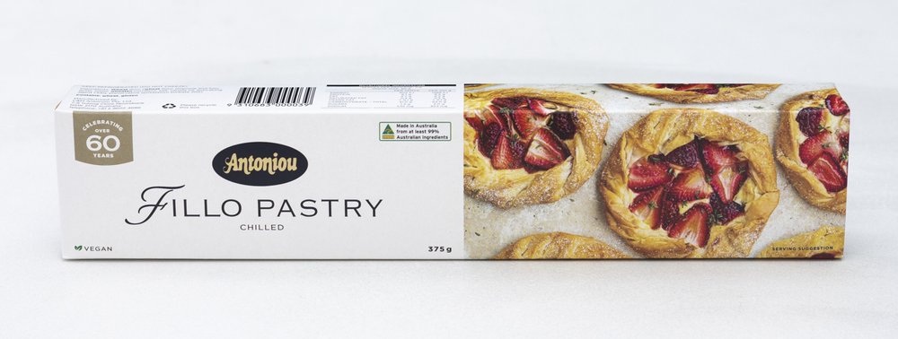 Antoniou Fillo Pastry Frozen แป้งฟิโลเพสตรี 375 g. (สินค้าแช่เย็น) (05-6840)