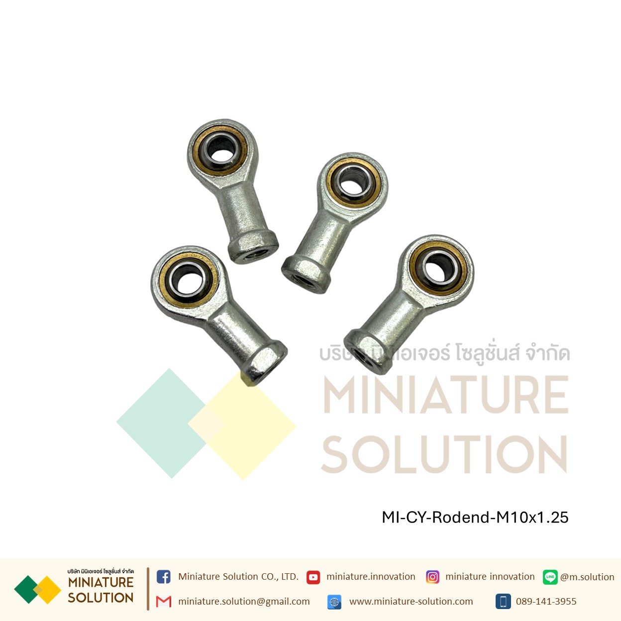 ลูกปืนตาเหลือก Mini Air Cylinder Female Thread Fisheye ก้านเชื่อมต่อแบริ่ง M5x0.8 M6x1 M8x1.25 M10x1.25 M12x1.25 M14x1.5M16x1.5 M18x1.5 M20x1.5 M27x2