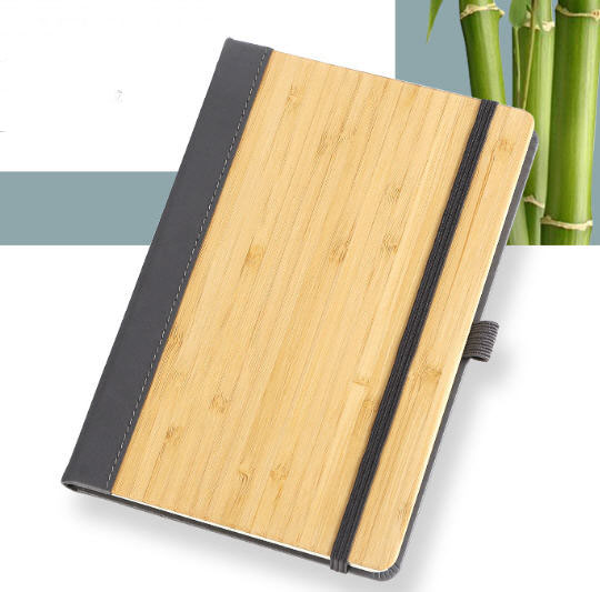 สมุดลายไม้ไผ่,สมุดโน้ต,รับทำสมุดโน้ต,สกรีนโลโก้,A5,สกรีน