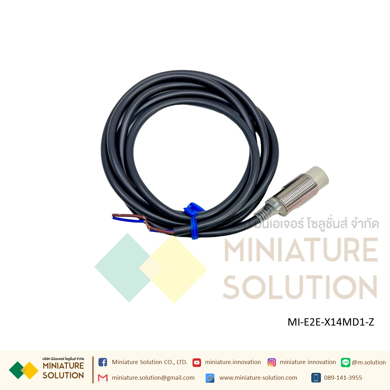 OMRON Proximity Sensor เซ็นเซอร์จับโลหะ ระยะจับ 2/10/14 มิล SIZE 8/18mm/M8 ไฟเลี้ยง 12-24 VDC PNP/NPN-NO