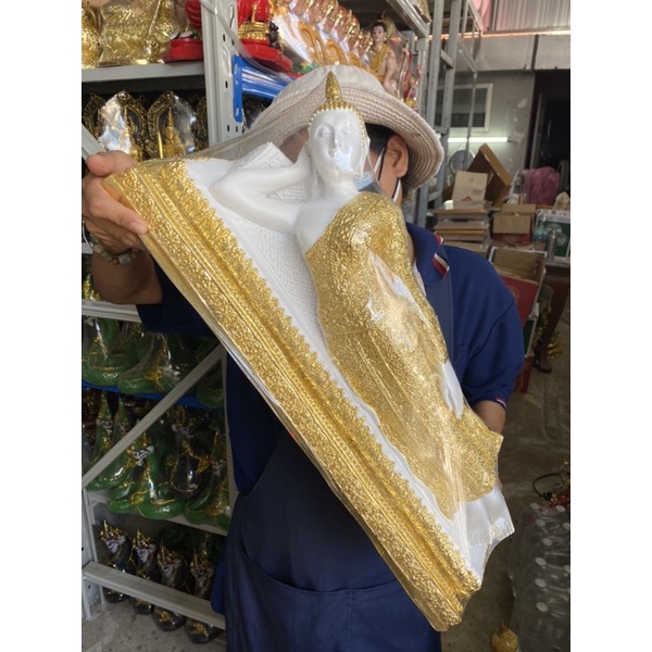 พระประจำวัน พระนอน พระปางนิพพาน กว้าง 20นิ้ว องค์ใหญ่ สูง12นิว้