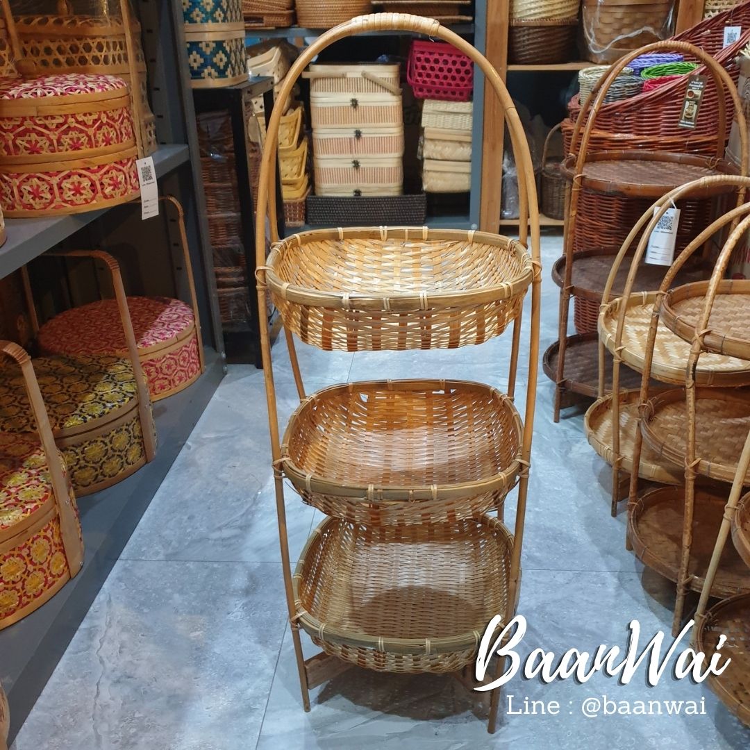 ชั้นวางไม้ไผ่ ชั้นวางของ