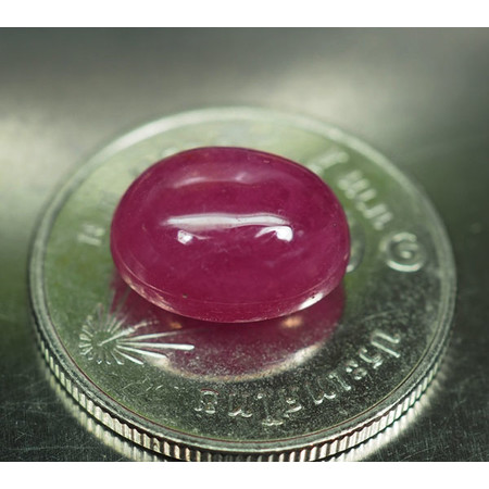 พลอยทับทิม (Ruby) 6 กะรัตสีแดงชมพู