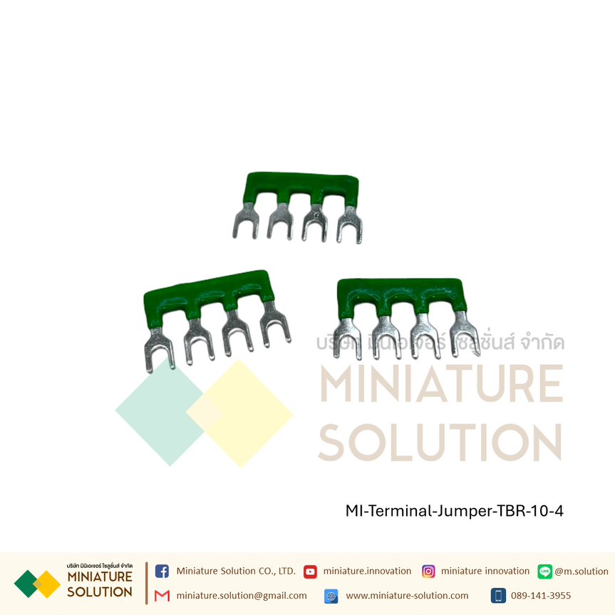 (ราคา ต่อชิ้น) Terminal Jumper : จั๊มเปอร์สำหรับเทอร์มินอล TBR-10 TB1510/TBD10/TBC10 (Jumper-TBR-10-4 ช่อง)
