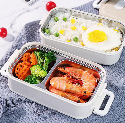 กล่องข้าว,ปิ่นโต,กล่องใส่ข้าว,กล่องใส่ข้าว,กล่องข้าวสแตนเลสฝาลายไม้,Lunch Box,กล่องอาหารฝาลายไม้