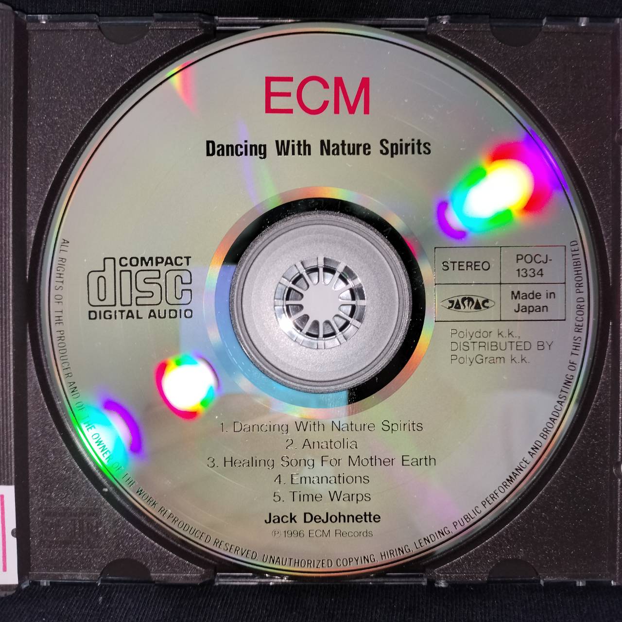 Jack DeJohnette W/ Michael Cain & Steve Gorn – Dancing With Nature Spirits / JAPAN / ค่าย ECM / แผ่นสวย / มี Obi