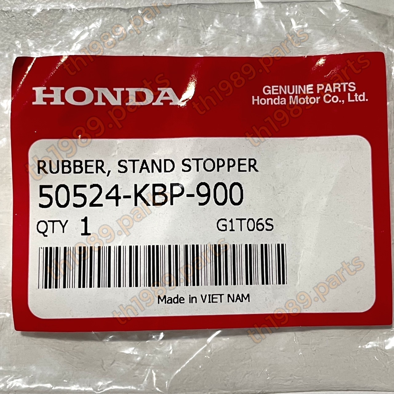 50524-KBP-900 ยางรองขาตั้งคู่ DASH แดช TENA เทน่า Sonic (2004) WAVE110I อะไหล่แท้ HONDA
