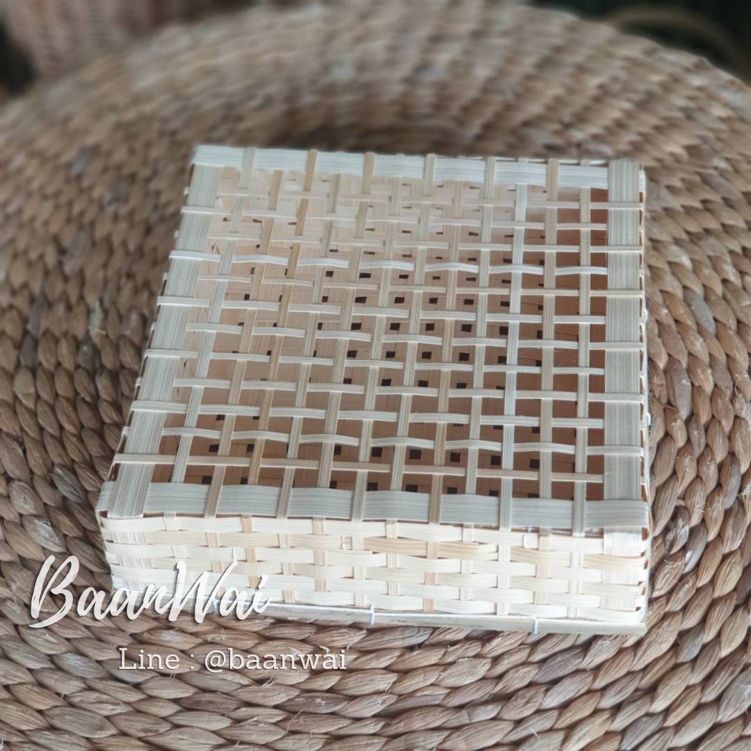กล่องไม้ไผ่ กล่องชะลอม ขนาด 8 นิ้ว