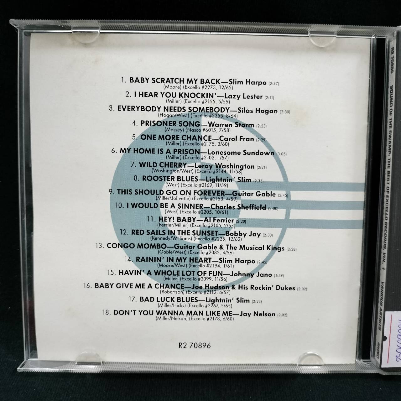 Various – Excello Records Vol. 1 - Sound Of The Swamp / USA / ปกในมีจุดเหลือง / แผ่นดี