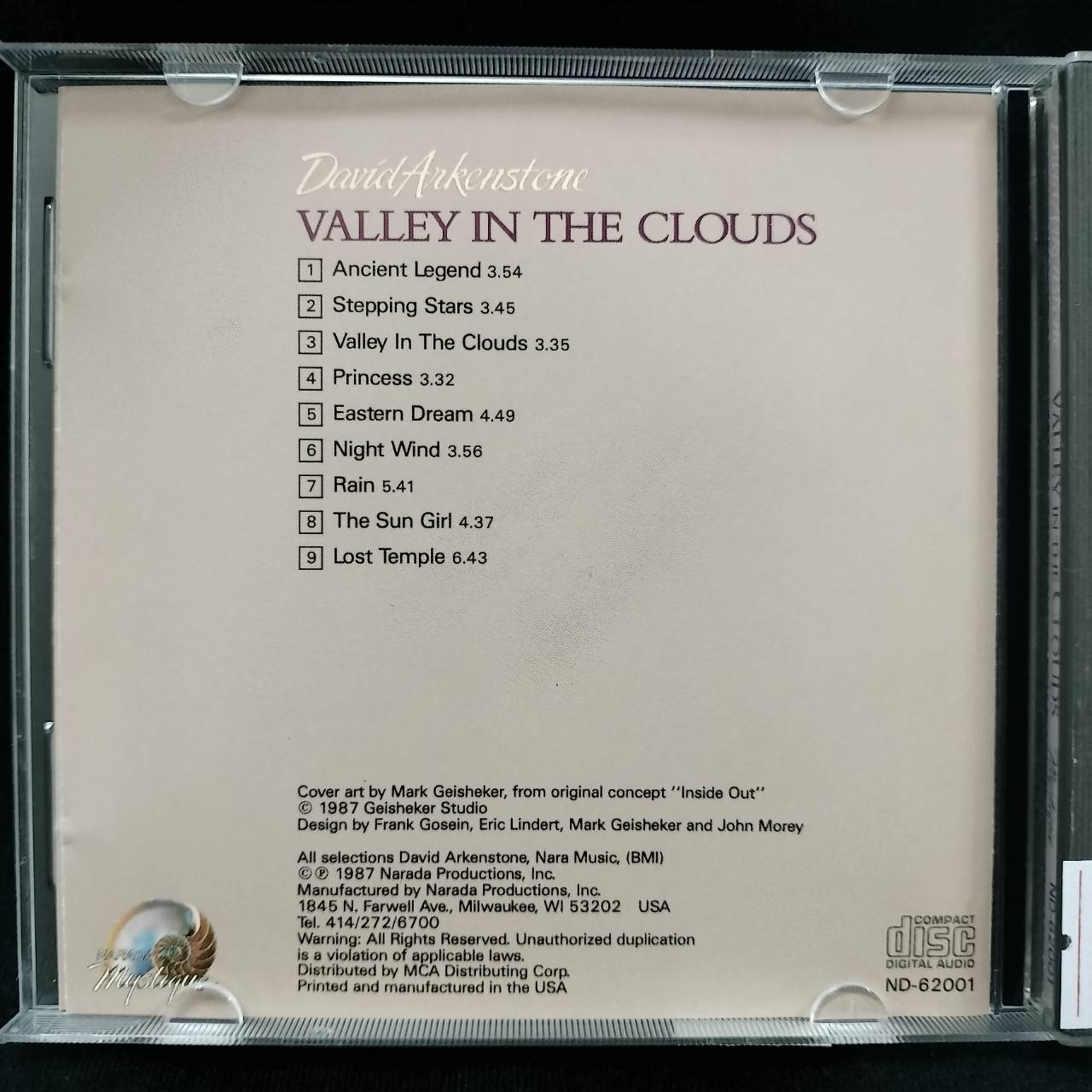 David Arkenstone – Valley In The Clouds / USA / แผ่นดี