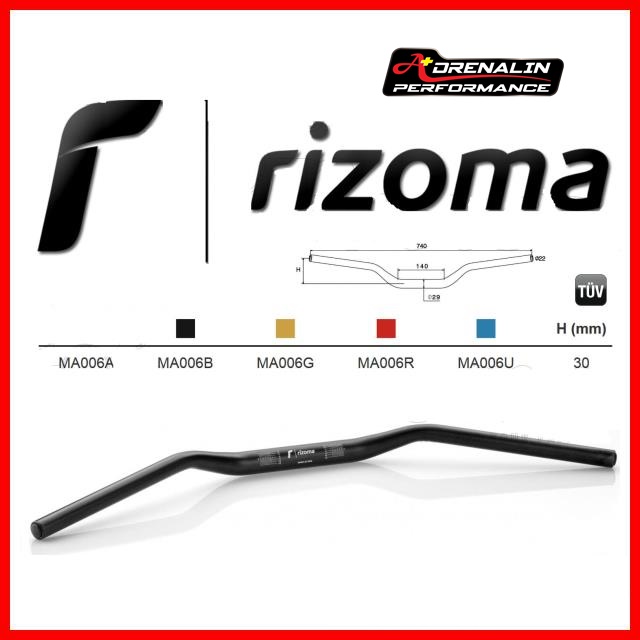 แฮนด์ Rizoma MA006 แฮนด์อ้วน สูง 30mm ขนาดมาตราฐาน ใช้กับตุ๊กตาขนาด 29Ø