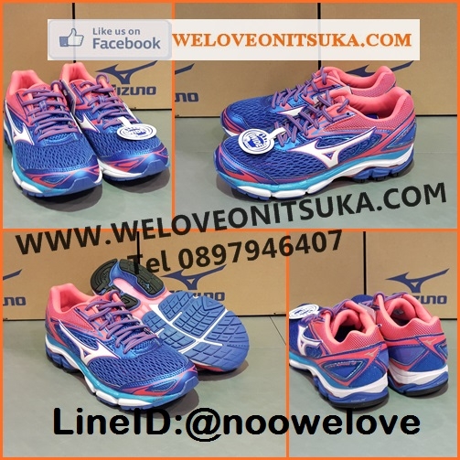 รองเท้าวิ่ง Mizuno Wave Inspire13 สีน้ำเงินขลิปบานเย็น สำหรับสาวๆเท้าแบน หน้าเท้ากว้าง ยอดนิยม สีสวย นุ่มใส่สบายเท้า เบา น่าใช้ J1GD174201
