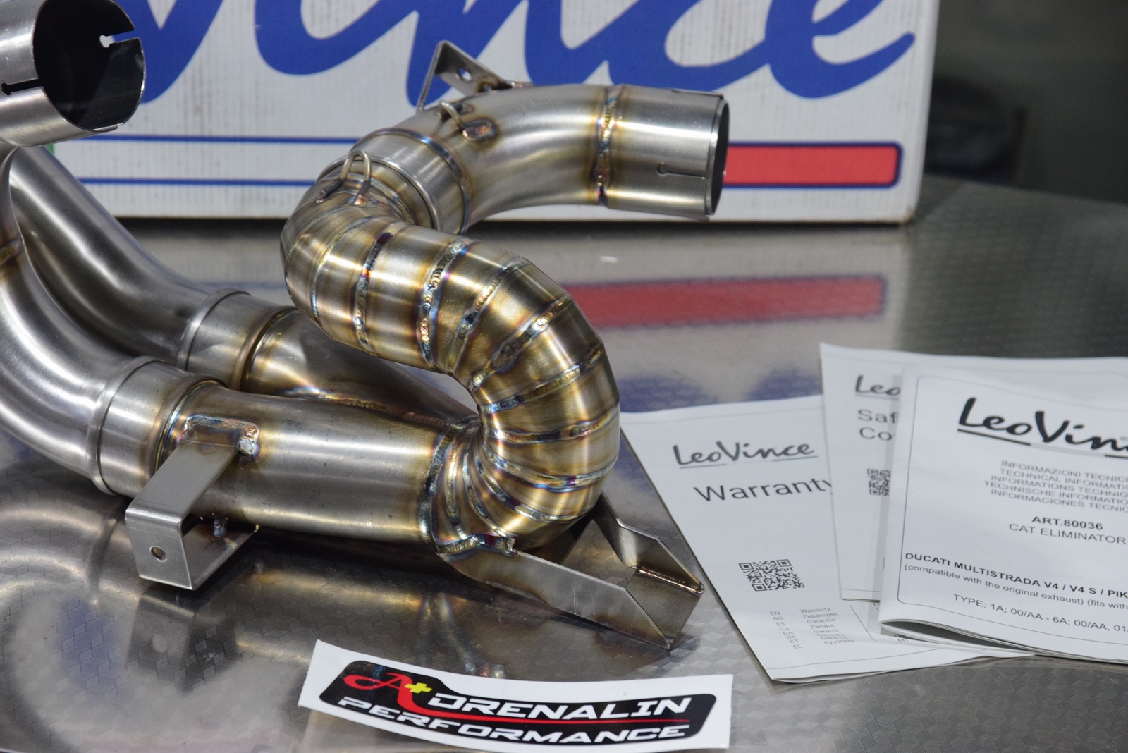 คอท่อ Leovince link pipe สำหรับ multistrada V4 V4S pike peak ใช้กับท่อเดิมและท่อแต่ง (For Exhibition only)
