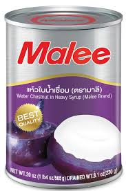 แห้วในน้ำเชื่อม ตรา มาลี Malee Water Chestnut in Heavy Syrup 20 ออนซ์ (07-7648)