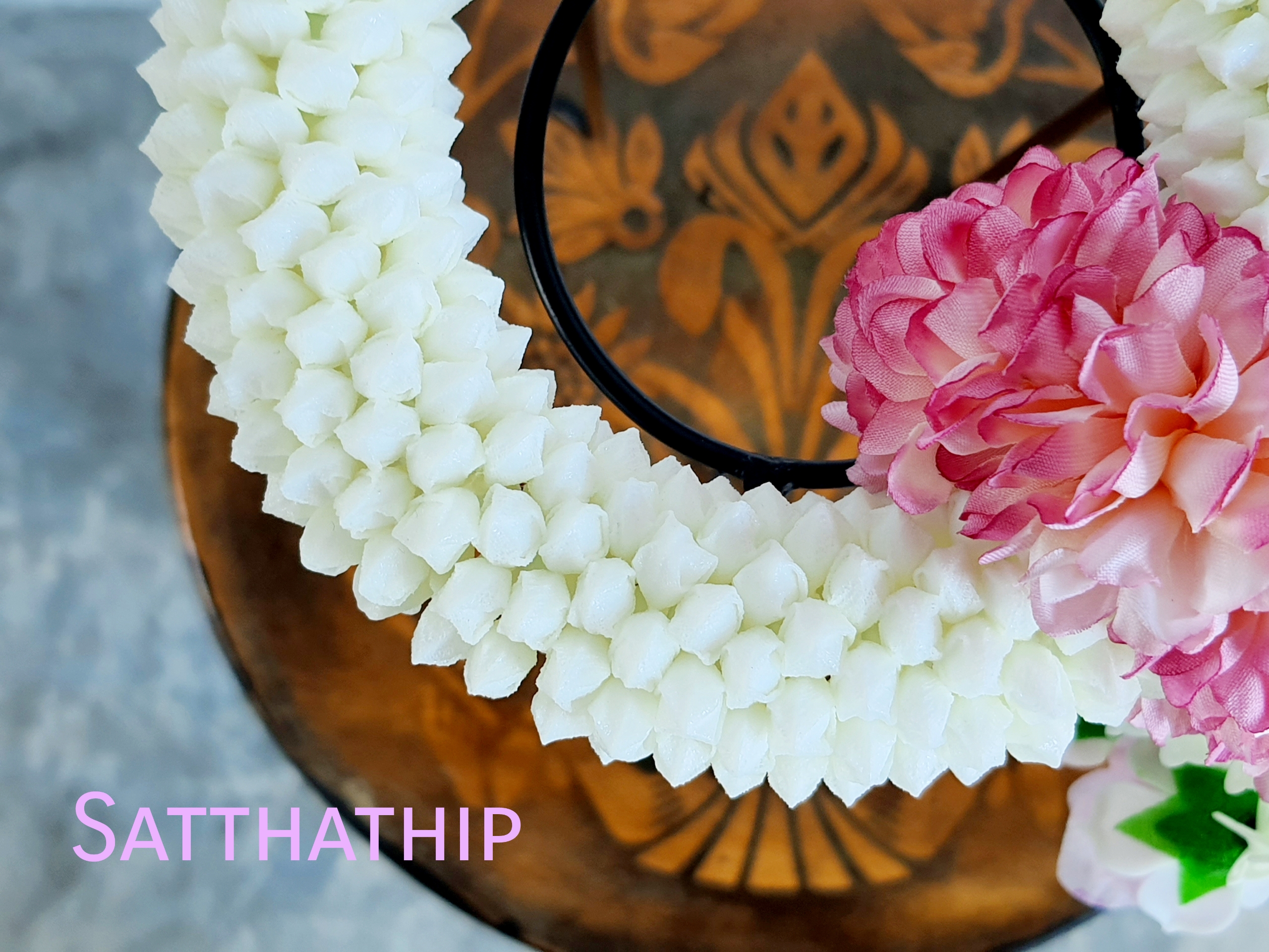 พวงมาลัยดอกพุดประดิษฐ์ - พวงมาลัยประดิษฐ์ - Artificial Garland