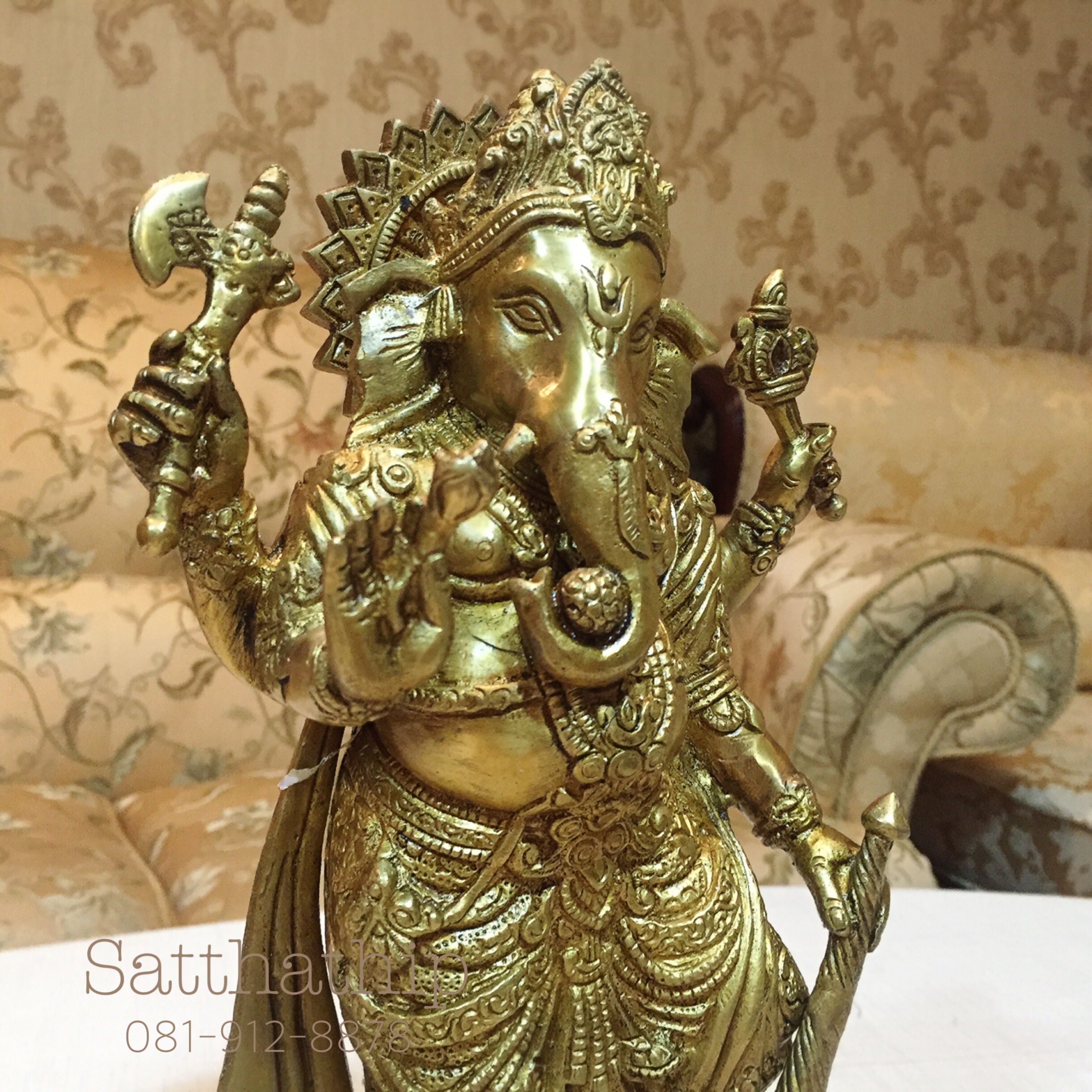 พระพิฆเนศปางประทานพร (ทองเหลือง) ผลิตและนำเข้าจากนเดีย - Ganesha: Lord of Success