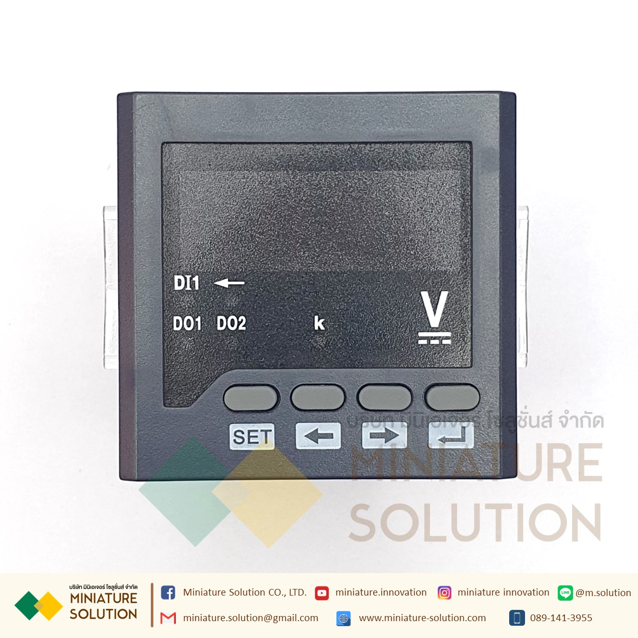 Power Meter RS485 Modbus-RTU [ขายดี] มิเตอร์วัดโวลต์กระแสตรง LED [AZ195U-AK1] Single-phase DC Volt meter 72*72